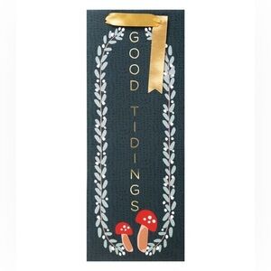 Christmas Wine Gift Bag Good Tidings, Leaves & Mushrooms, Green, NWT For Bundles